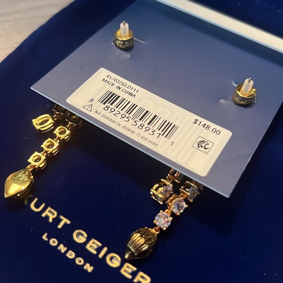 Kurt Geiger eagle crawler Gem Chandelier Earrings - Picture 2 of 3